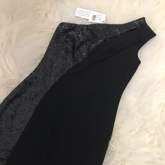 AIDAN MATTOX CREPE ONE SHOULDER COCKTAIL DRESS - Picture 3 of 8